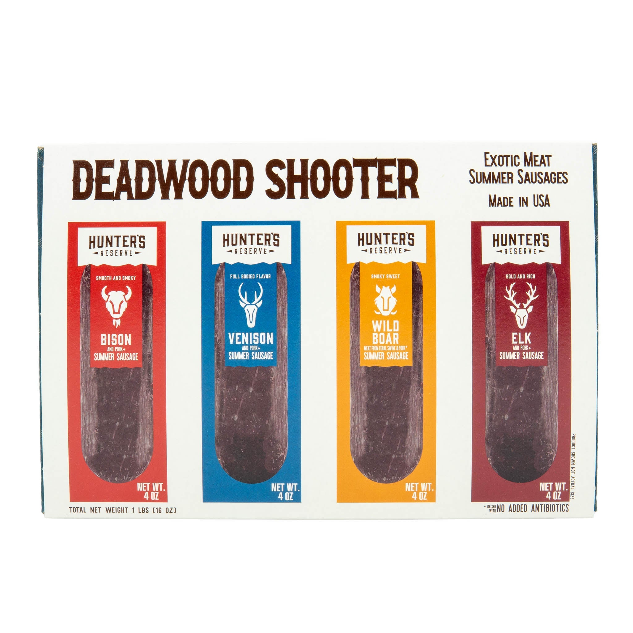 Deadwood Shooter Gift Box - Four 4oz Summer Sausages