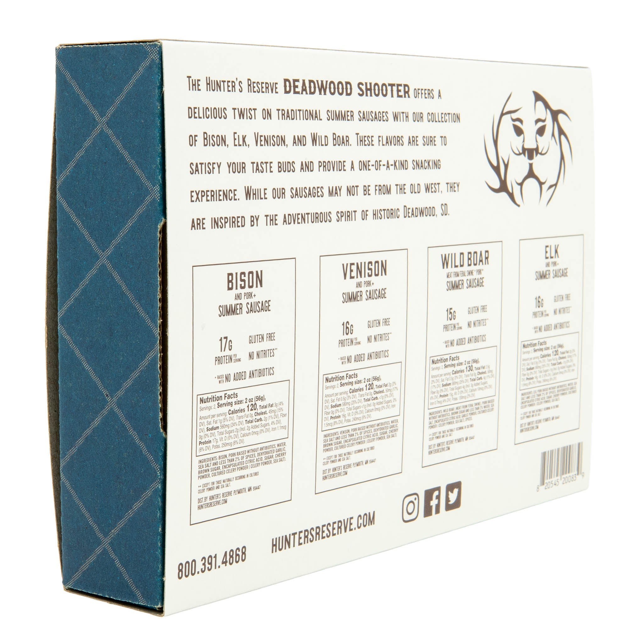 Deadwood Shooter Gift Box - Four 4oz Summer Sausages