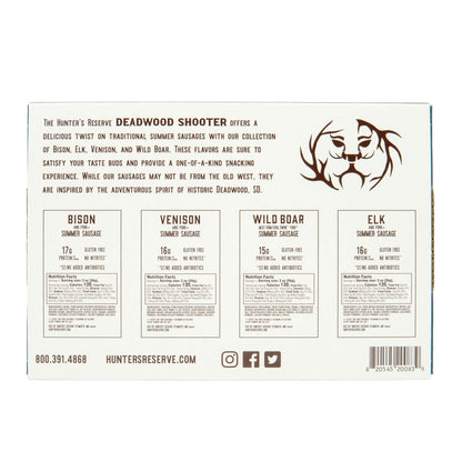 Deadwood Shooter Gift Box - Four 4oz Summer Sausages