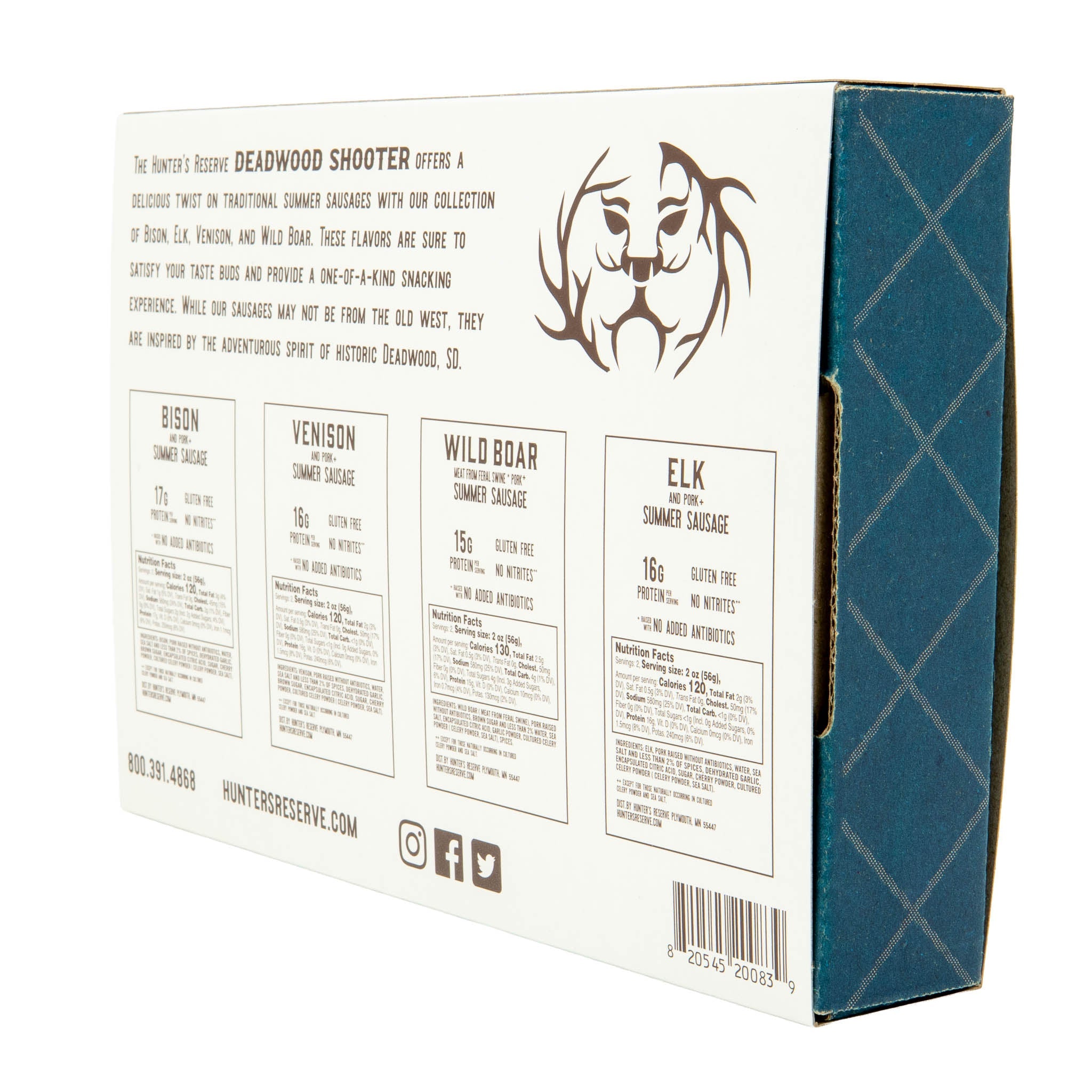 Deadwood Shooter Gift Box - Four 4oz Summer Sausages