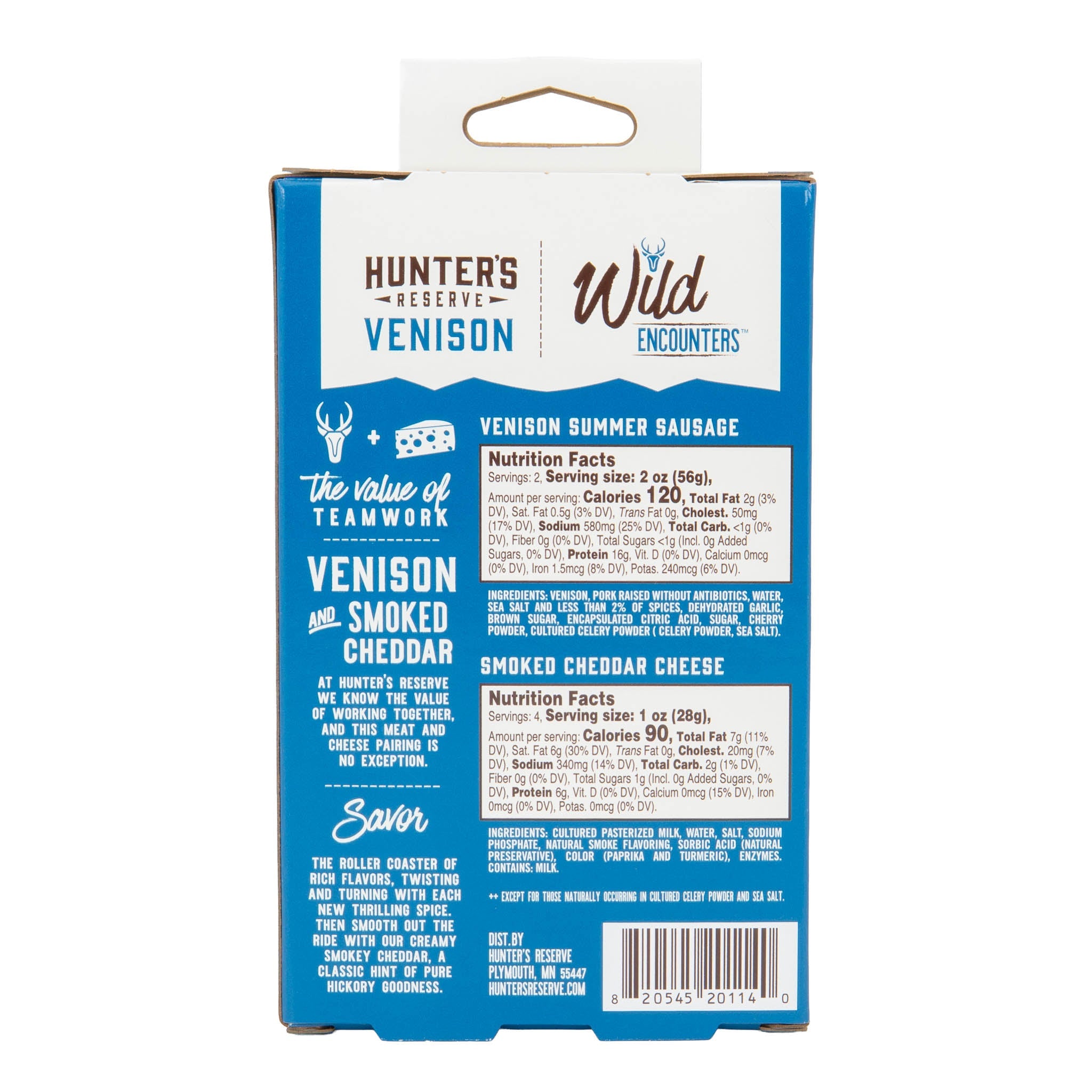 Venison & Smoked Cheddar Cheese Wild Encounters